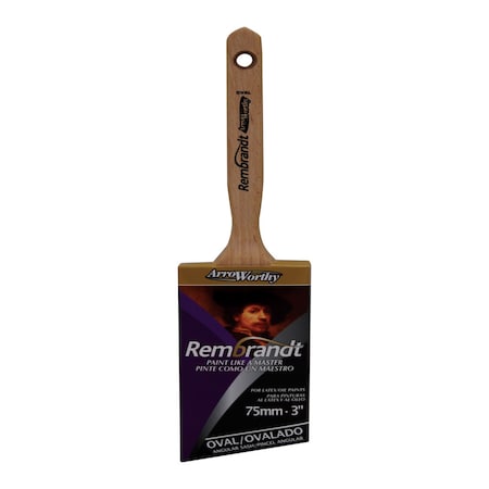 Arroworthy ArroWorthy Rembrandt 3 in. Semi-Oval Angle Paint Brush 6420 3